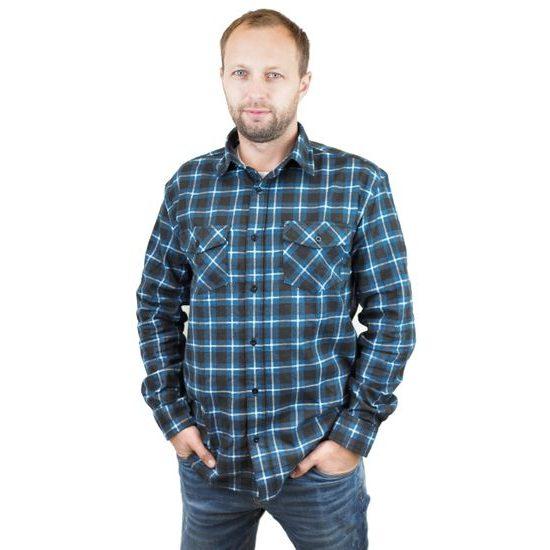 Košile flanelová TOM modrá 3